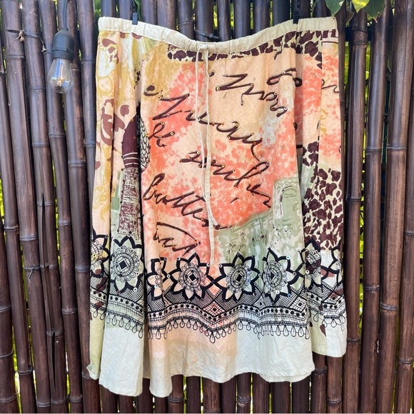 Angie Dresses & Skirts - 🌼 Vintage Angie Cotton Skirt Drawstring Waist • Size Large